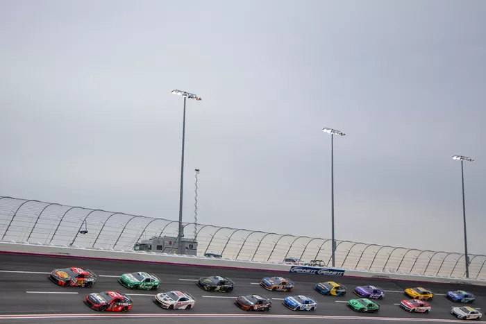 Ross Chastain, Trackhouse Racing Chevrolet, Chase Briscoe, Joe Gibbs Racing Toyota