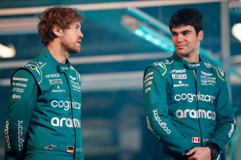 Sebastian Vettel et Lance Stroll, Aston Martin Racing
