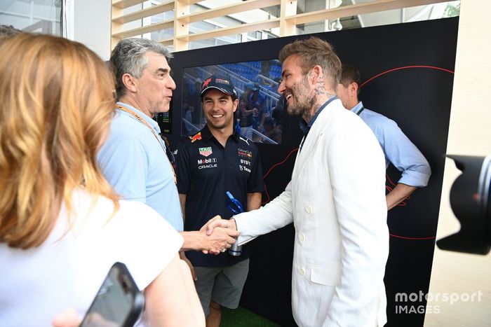 David Beckham en el paddock