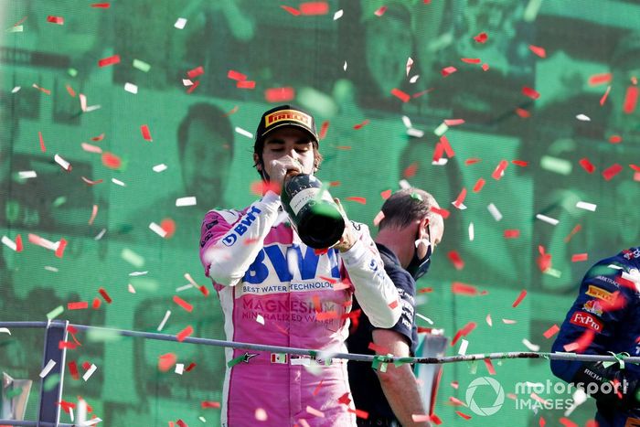 Podio: tercer lugar Lance Stroll, Racing Point