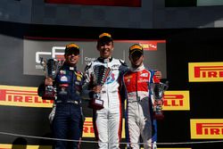 Alexander Albon, ART Grand Prix; Oscar Tunjo, Jenzer Motorsport; Antonio Fuoco, Trident