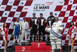 Podium GT Cup: winners #77 Team NZ Porsche 997 GT3 Cup: Graeme Dowsett, John Curran, second place #15 PAS Macau Racing Porsche 997 GT3 Cup: Wong Kian Kuan, Eurico De Jesus