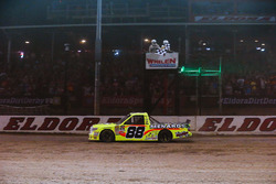 Matt Crafton, ThorSport Racing Toyota, takes the checkered flag