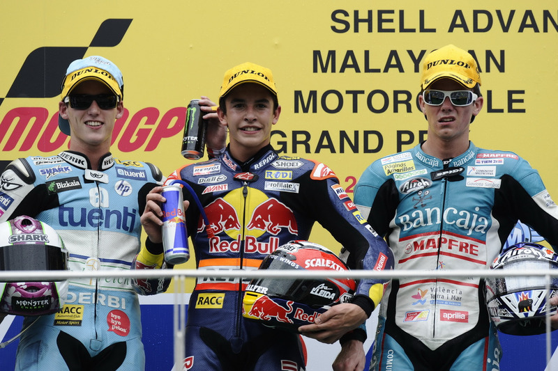 Podium: 1. Marc Marquez, 2. Pol Espargaro, 3. Nicolás Terol