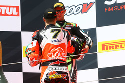 Podium : victoire pour Chaz Davies, Ducati Team, deuxième place pour Jonathan Rea, Kawasaki Racing