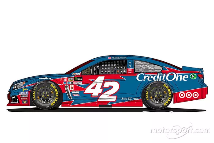 Throwback-Design: Kyle Larson, Chip Ganassi Racing Chevrolet