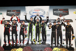 P podium: winners Scott Sharp, Ryan Dalziel, Brendon Hartley, Tequila Patrón ESM, second place Eric Curran, Dane Cameron, Mike Conway, Action Express Racing, third place Helio Castroneves, Simon Pagenaud, Juan Pablo Montoya, Team Penske