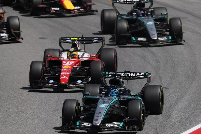 Andrea Kimi Antonelli, Mercedes, Lewis Hamilton, Ferrari, George Russell, Mercedes