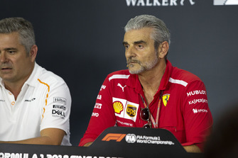 Maurizio Arrivabene, Team Principal, Ferrari, nella conferenza stampa