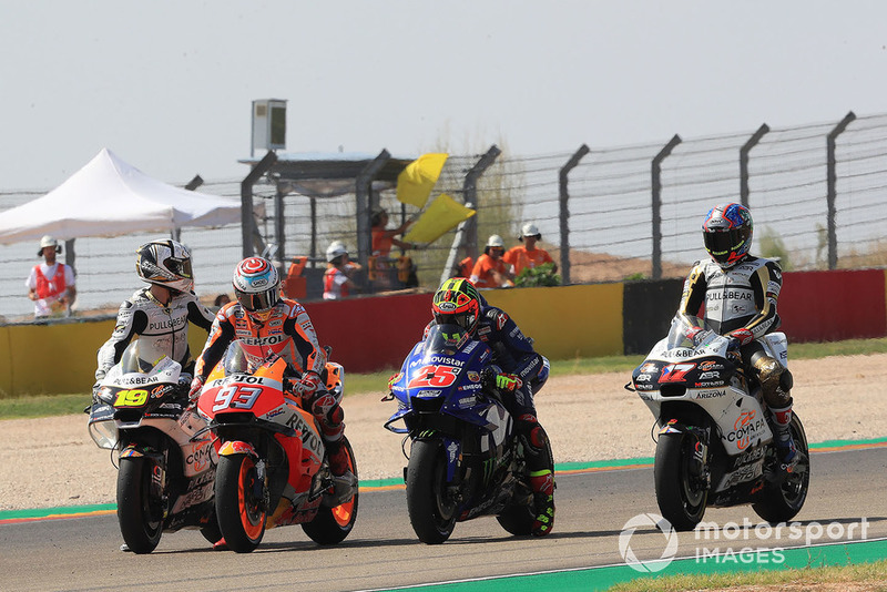 Álvaro Bautista, Marc Márquez, Maverick Viñales, Karel Abraham