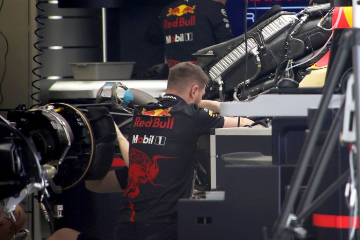Detalle de la parte trasera del Red Bull Racing RB18