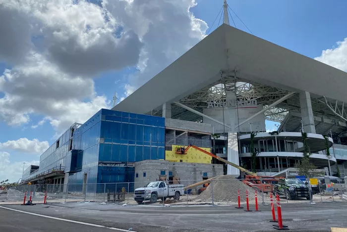 Aspectos de la construcción de la pista para el GP de Miami