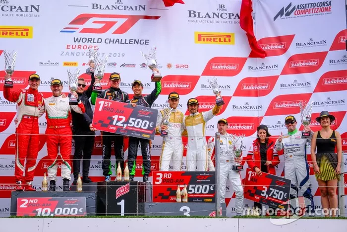 Podio Pro-Am: i vincitori #519 Orange 1 FFF Racing Team Lamborghini Huracan GT3 Evo: Hiroshi Hamaguchi, Phil Keen, al secondo posto #52 AF Corse Ferrari 488 GT3: Louis Machiels, Andrea Bertolini, al terzo posto #24 Sainteloc Racing Audi R8 LMS GT3: Nyls Stievenart, Stéphane Ortelli 