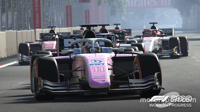 Imagen de la FIA F2  en el videojuego 'F1 2019'
