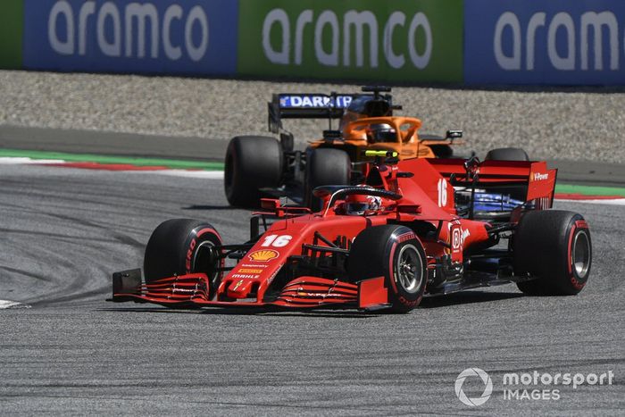 Charles Leclerc, Ferrari SF1000, Carlos Sainz Jr., McLaren MCL35 