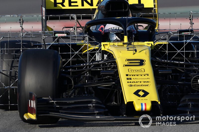 Daniel Ricciardo, Renault F1 Team R.S. 19, avec des capteurs aéro