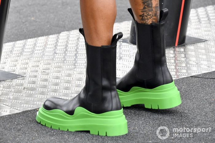 Las botas de Lewis Hamilton, Mercedes