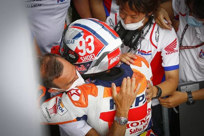 Ganador Marc Márquez, Repsol Honda Team celebra