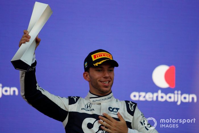 Podio: tercer lugar Pierre Gasly, AlphaTauri