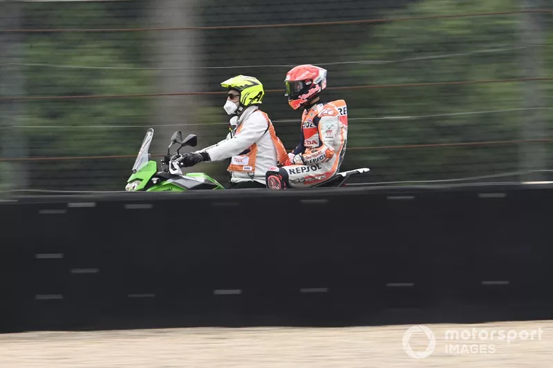 Marc Márquez, Repsol Honda Team tras su caída