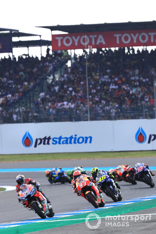 Андреа Довіціозо, Ducati Team, Марк Маркес, Repsol Honda Team, Валентино Россі, Yamaha Factory Racing