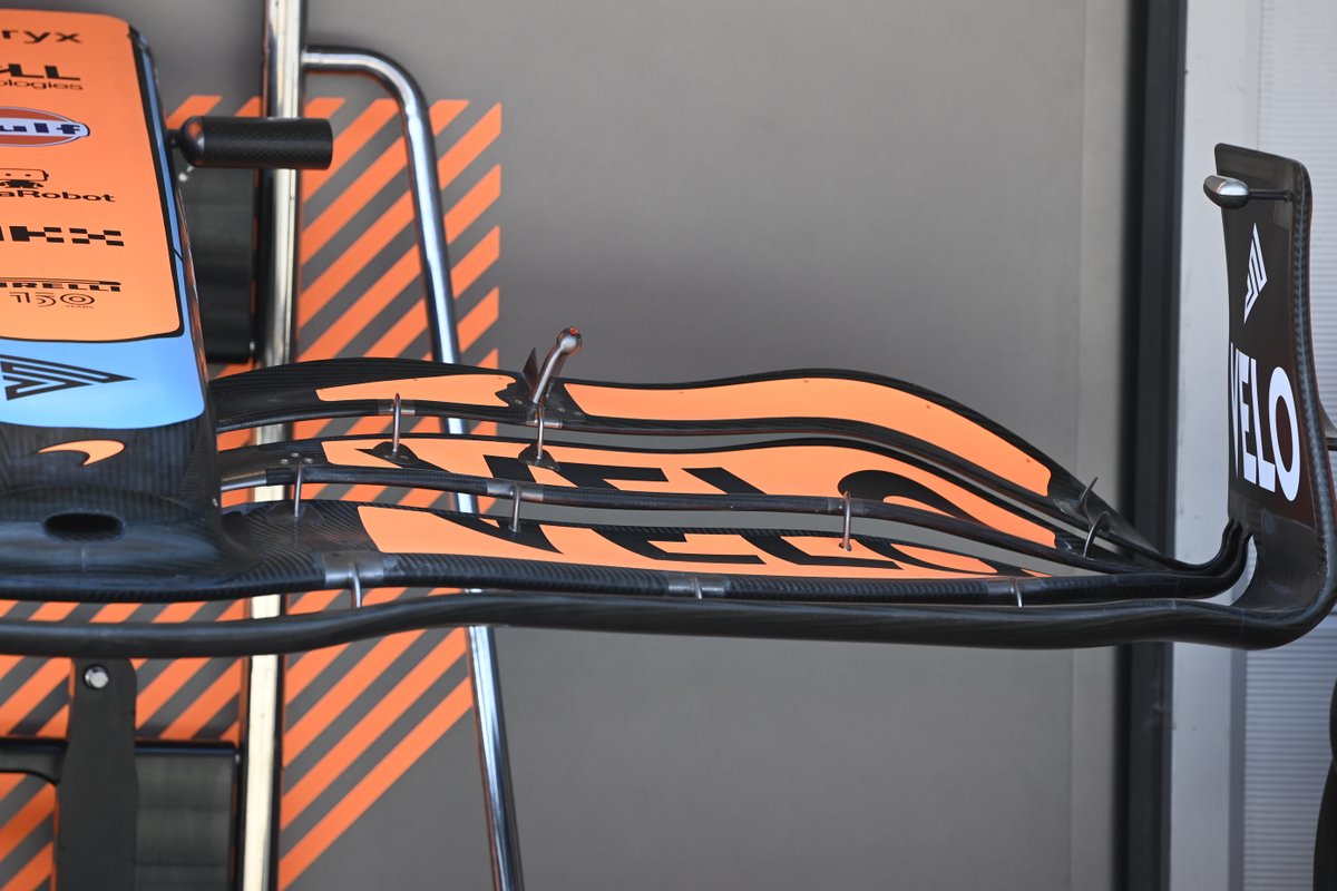 McLaren MCL36 nose and front wing detail