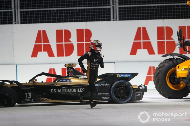 El coche dañado de Antonio Felix Da Costa, DS Techeetah