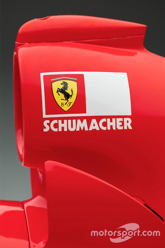 Detalle del Ferrari F2001 de Michael Schumacher