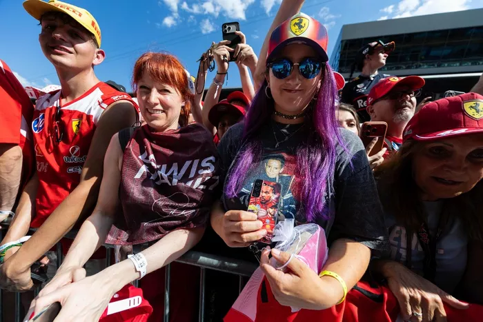 Fans of Lewis Hamilton, Ferrari