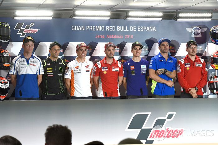 Tito Rabat, Avintia Racing, Johann Zarco, Monster Yamaha Tech 3, Marc Marquez, Repsol Honda Team, Andrea Dovizioso, Ducati Team, Maverick Viñales, Yamaha Factory Racing, Andrea Iannone, Team Suzuki MotoGP, Jorge Lorenzo, Ducati Team