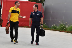 Cyril Abiteboul, Renault Sport F1 teambaas en Christian Horner, Red Bull Racing teambaas