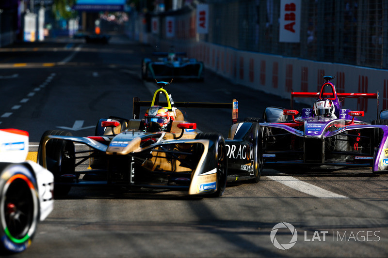 Jean-Eric Vergne, Techeetah, leadsAlex Lynn, DS Virgin Racing