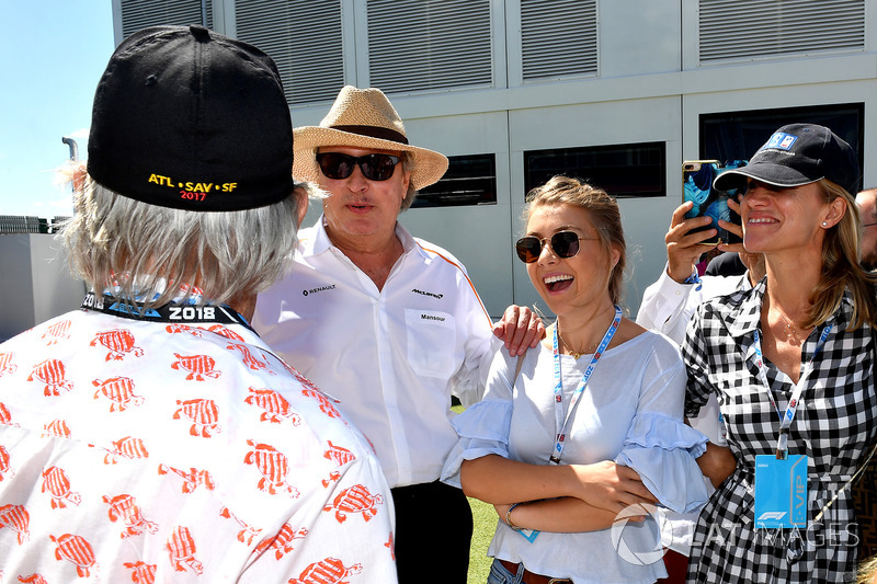 Michael Douglas, with Mansour Ojjeh, McLaren