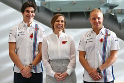 Lance Stroll, Valtteri Bottas, Claire Williams, Subdirectora del equipo Williams