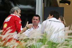 Maurizio Arrivabene, Eric Boullier und Toto Wolff