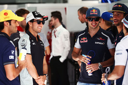 Sergio Perez, Sahara Force India F1 and Carlos Sainz Jr., Scuderia Toro Rosso