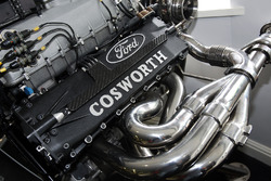 Un motor Cosworth en la fábrica de Cosworth en Northampton