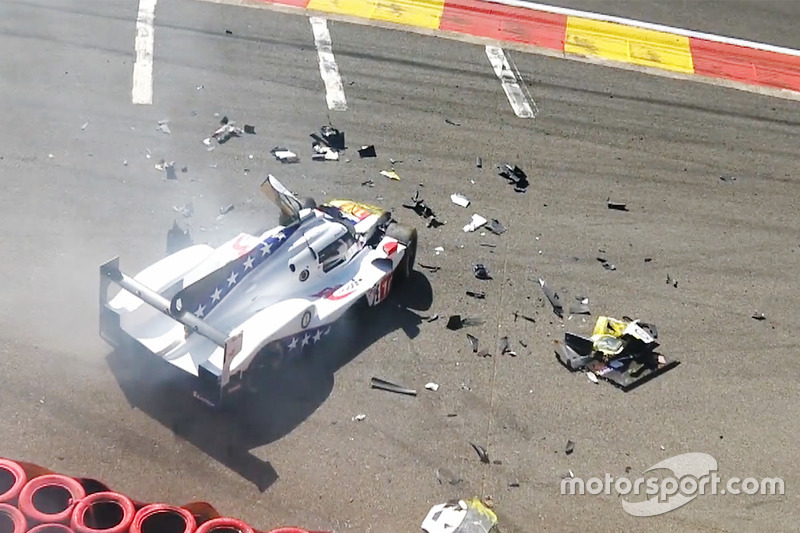 Pietro Fittipaldi, Dragonspeed BR Engineering BR1, victime d'une violente sortie de piste dans le Raidillon