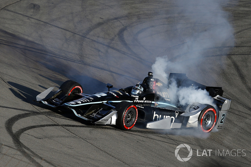 2017-kampioen Josef Newgarden, Team Penske Chevrolet viert feest