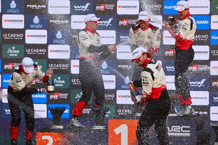 Oliver Solberg, Elliott Edmondson, Toyota Gazoo Racing WRT Toyota GR Yaris Rally1, Sébastien Ogier, Vincent Landais, Toyota Gazoo Racing WRT Toyota GR Yaris Rally1, Elfyn Evans, Scott Martin, Toyota Gazoo Racing WRT Toyota GR Yaris Rally1