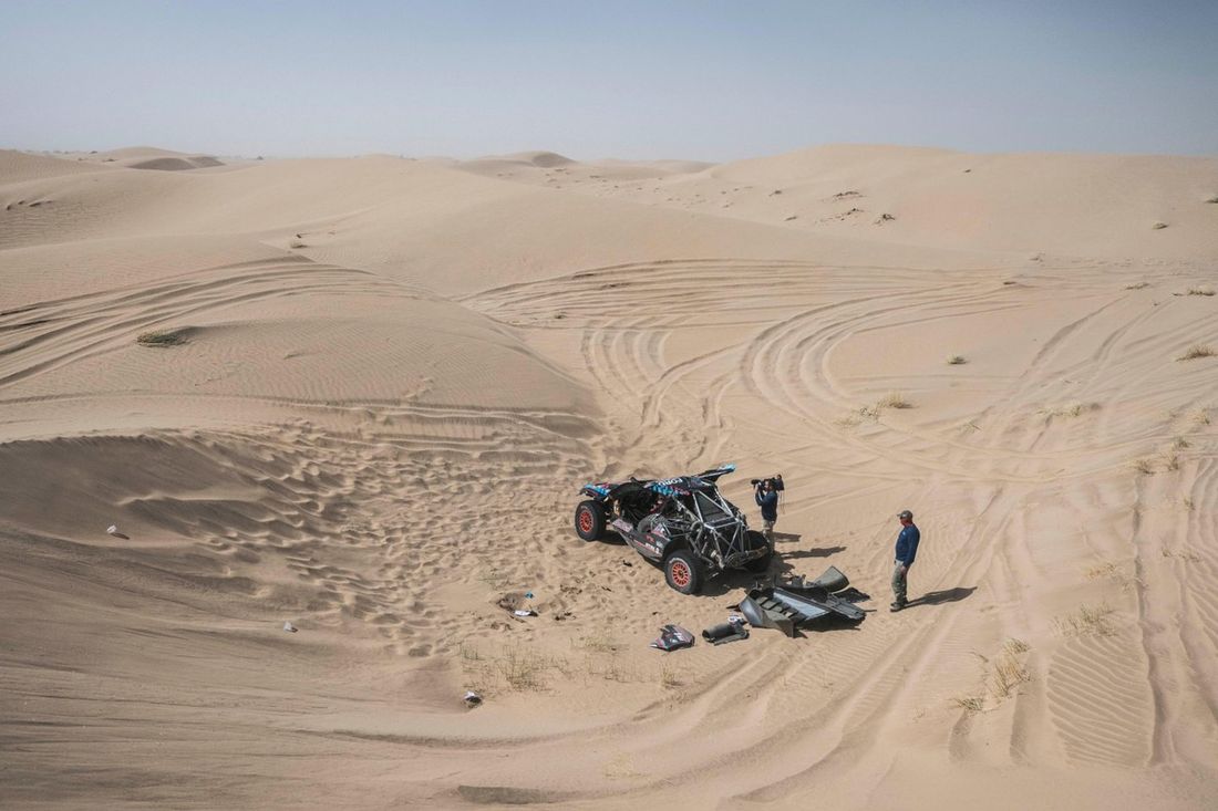 #225 Ford M-Sport Ford: Carlos Sainz, Lucas Cruz, accidente