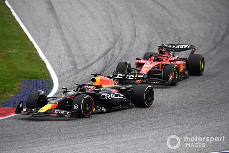 Max Verstappen, Red Bull Racing RB19, Charles Leclerc, Ferrari SF-23