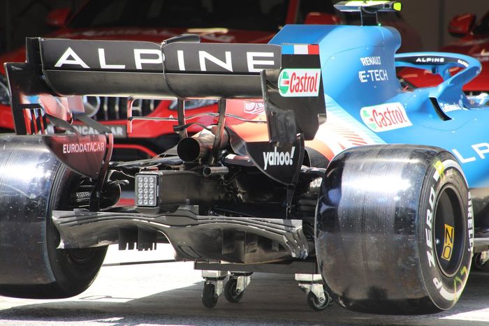 Detalle de la parte trasera del Alpine A521