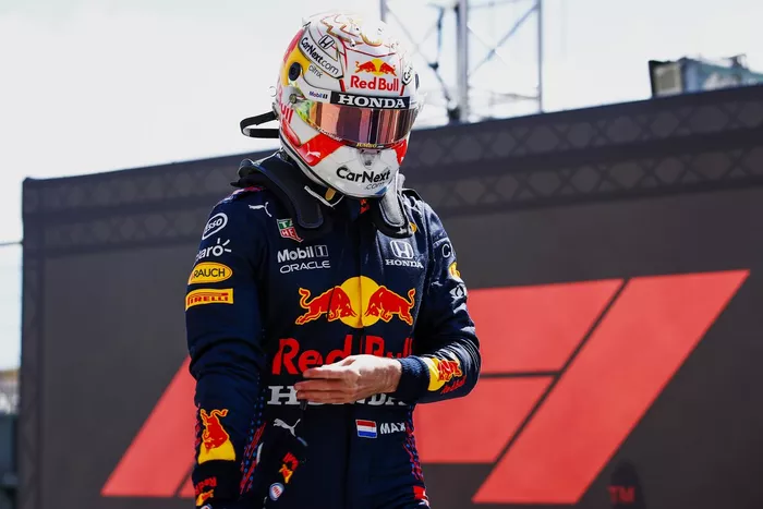 Max Verstappen, Red Bull Racing, al Parc Ferme dopo le Qualifiche
