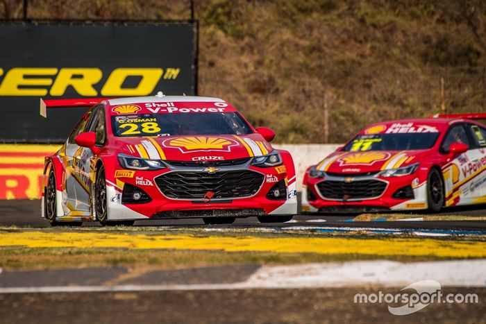Galid Osman e Gaetano di Mauro no treino classificatório para a etapa de Londrina da Stock Car