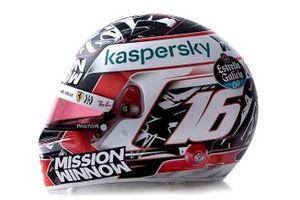 Il casco di Charles Leclerc, Ferrari
