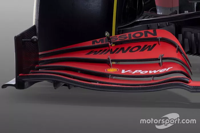 Detalles del alerón delantero del Ferrari SF1000 

