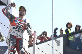 Podio: il vincitore della gara Andrea Dovizioso, Ducati Team