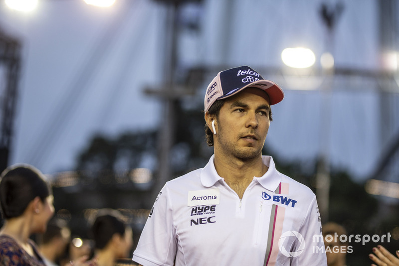 Sergio Perez, Racing Point Force India F1 Team en el desfile de pilotos
