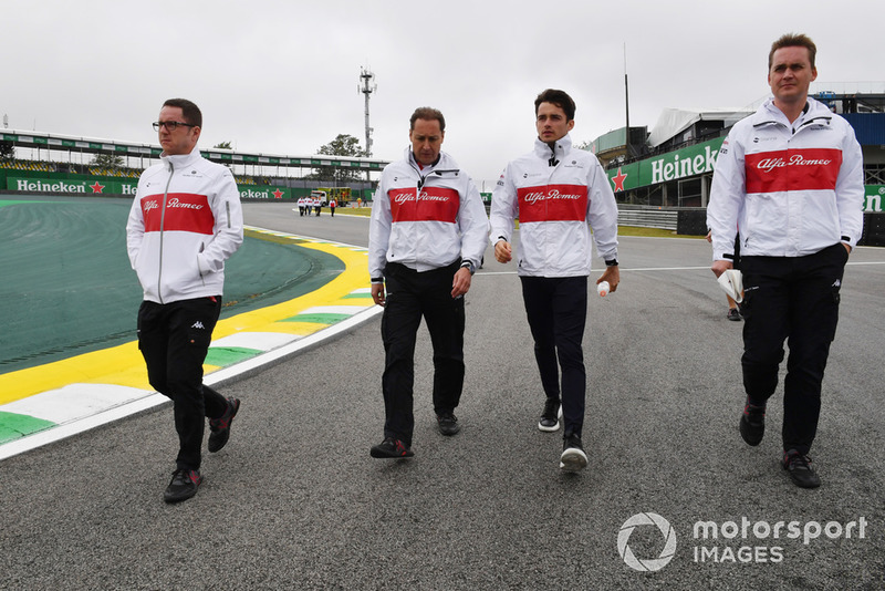 Charles Leclerc, Sauber walks the track